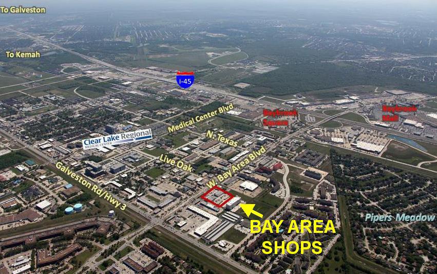 EXPANSION DONE BAY AREA BLVD THE MAIN ROUTE TO/FROM I 45 TO CLEAR LAKE & NASA COMMUNITY OVER 88,000 PEOPLE LIVE WITHIN 3 MILES, NEARLY 200,000 WITHIN 5 MILES SOLID POPULATION GROWTH + 13% SINCE 2010