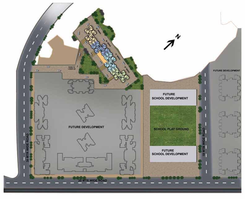 MASTER PLAN - SECTOR 1 PHASE 1 30 MTR WIDE ROAD DISCLAIMER: The layout plan shown above is indicative of the proposed development of First Phase in Sector-1 of a very large layout to be developed in