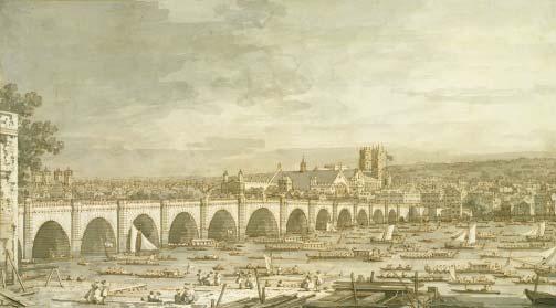 Canaletto, A View of Walton Bridge Dulwich Picture