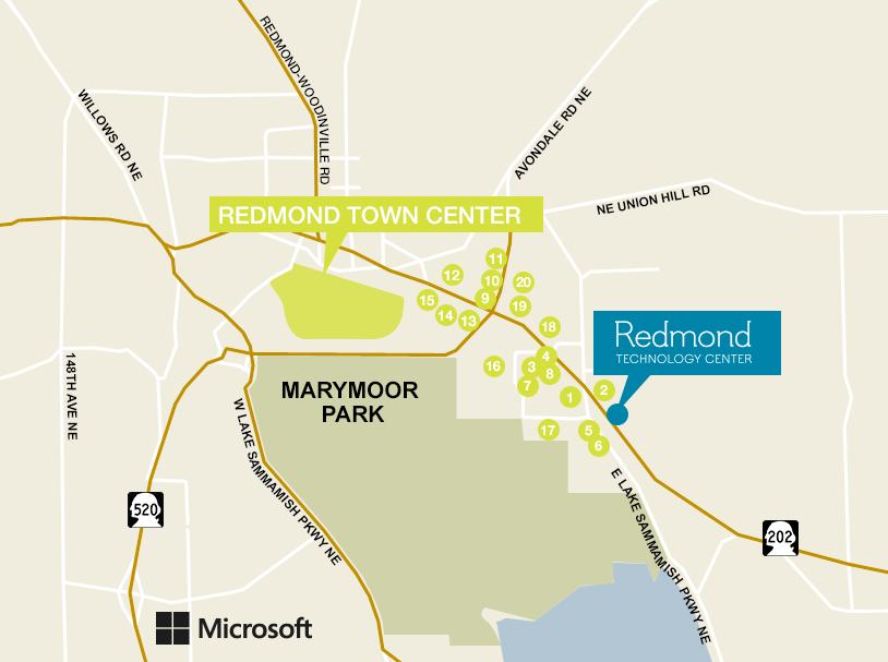 Redmond Amenities Map 1. Whole Foods 2.