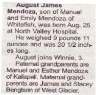 Mendoza August James 25 Aug 2015 Emily Mendoza