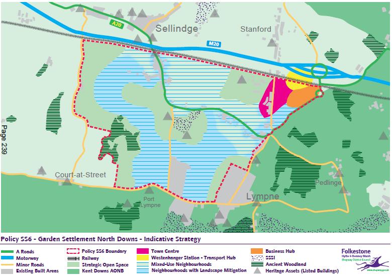 11 Figure 5: Otterpool Garden Settlement Boundary (Draft Core Strategy Review Designation) 4.