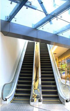The building s escalators, such as this one