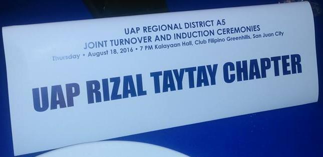UNITED ARCHITECTS OF THE PHILIPPINES Rizal - Taytay Chapter Address: 19 1