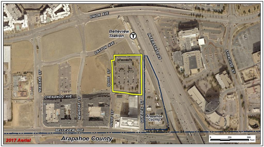 Rezoning Application #2017I-00162 November 28, 2018 Page 3 Existing Context The subject property is in a rapidly changing transit-oriented development area surrounding the Belleview Station light