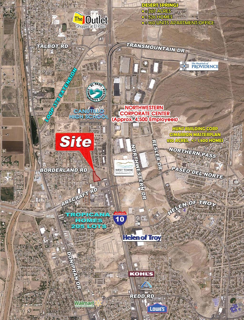 PROPERTY INFORMATION HIGHLIGHTS Land Size: 2.75 Acres (119,786 Sq. Ft.) Sales Price: $12.00 per Sq. Ft. Zoning: C-4 SPC $8.