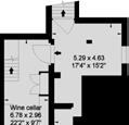 48 28'5" X 17'10" Cellar 4.47 X 3.48 14'7''x 11'4" Denotes restricted head height > - - Sitting room 5.59 X 5.42 18'4" X 17'8" Kitchen/Breakfast/Family room 7.33 X 7.