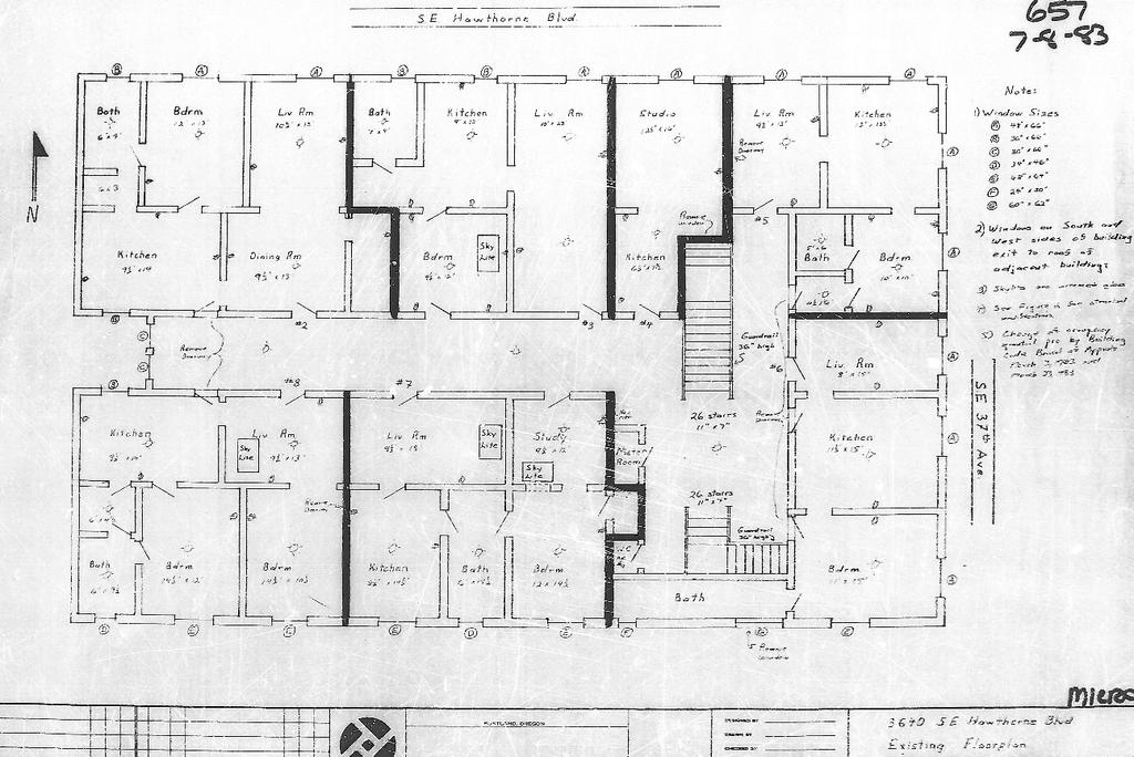 Subject Property Apartment Floor Plans per City of Portland Microfiche expressed or implied, as to the