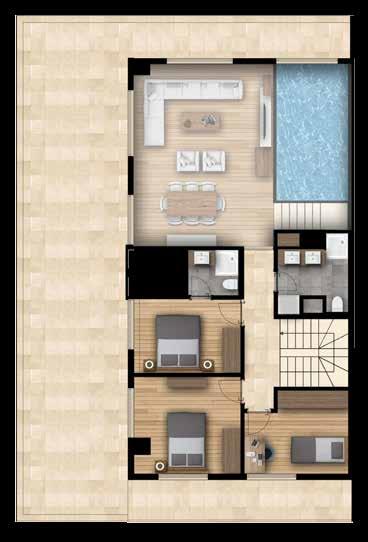60 m² 11 Balcony 2 29.40 m² 5 Master Bedroom 17.10 m² 12 Bedroom 3 10.30 m² 6 Bedroom 3 10.50 m² 12 Laundry Room 1.30 m² 6 Master Bathroom 5.