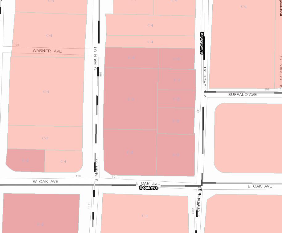 Floor Plan of Space Available Zoning Map This property is zoned C-2.