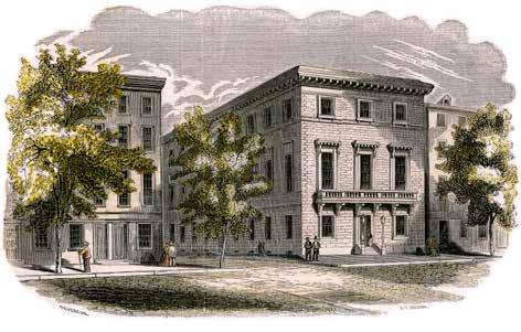 Opened in 1847 to the designs of architect John Notman, this three-story National Historic Landmark building was Philadelphia s first brownstone structure, and the first public building in America to