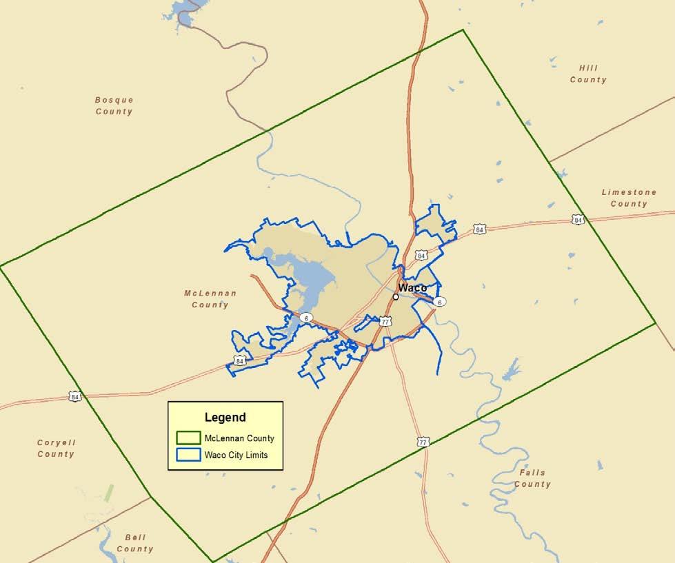 Map 2 City of Waco within McLennan County [Type