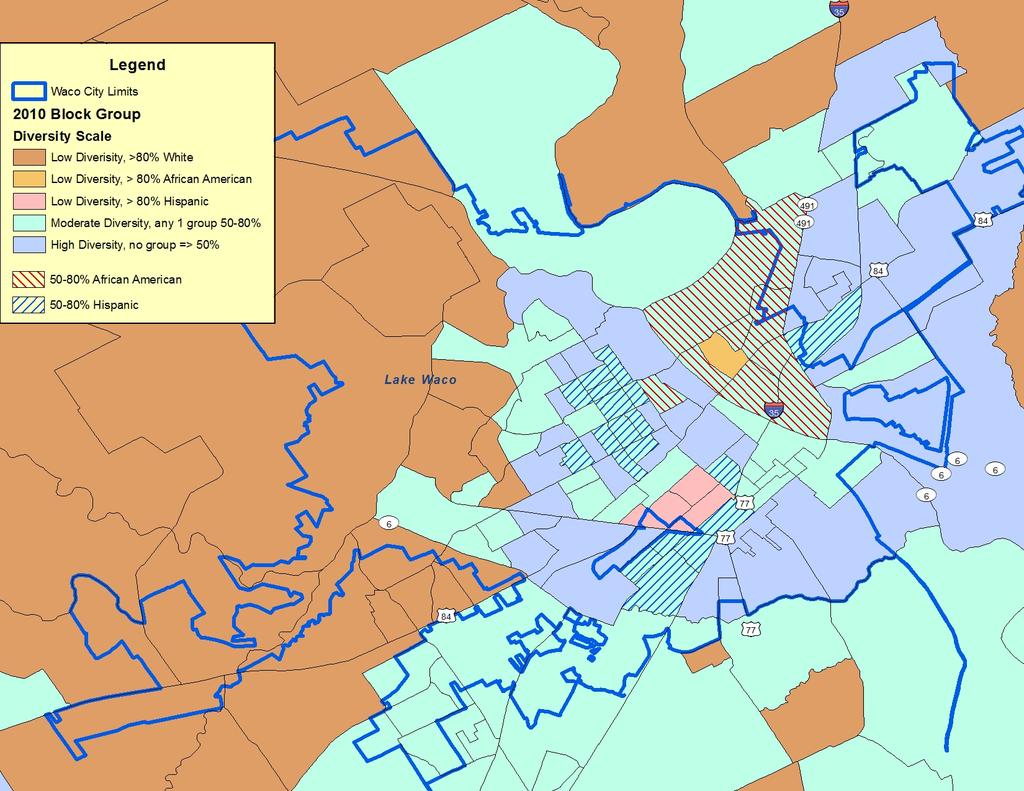 Map 4 Racial/Ethnic (2010 Census Level) [Type here] City of Waco Fair