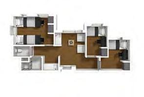 4-Bed Suite w/privates Floor Plan 6-Bed Suite Floor Plan Suite