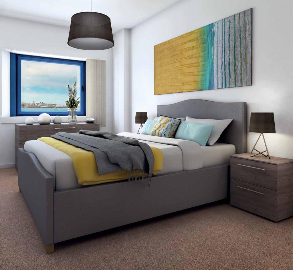 apartments at The Keel offer spacious bedrooms creating