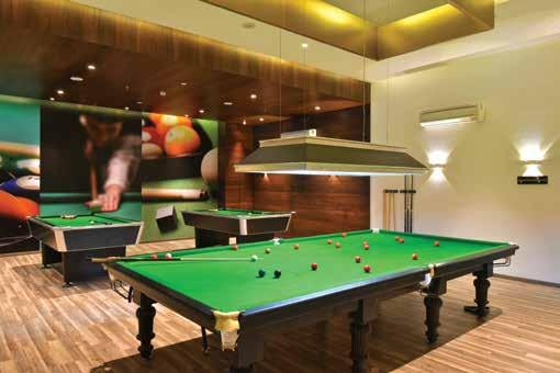 AV ROOM LOUNGE CAFETERIA INDOOR GAMES ROOM GUEST ROOMS Screen a live game or the latest releases