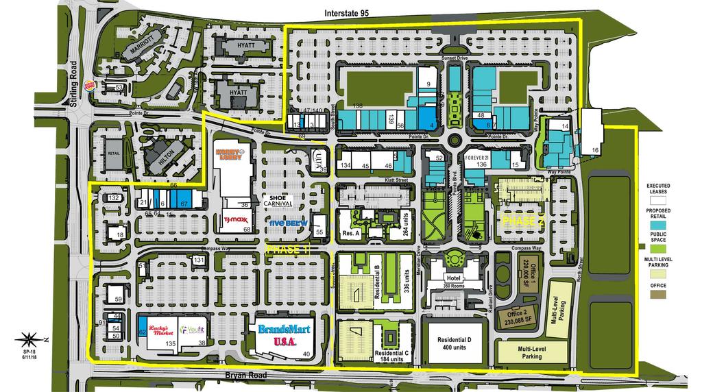 Availability Disclaimer: This site plan shows the approximate location, square footage, and coniguration of the shopping center and adjacent areas, and is only illustrative of the size and