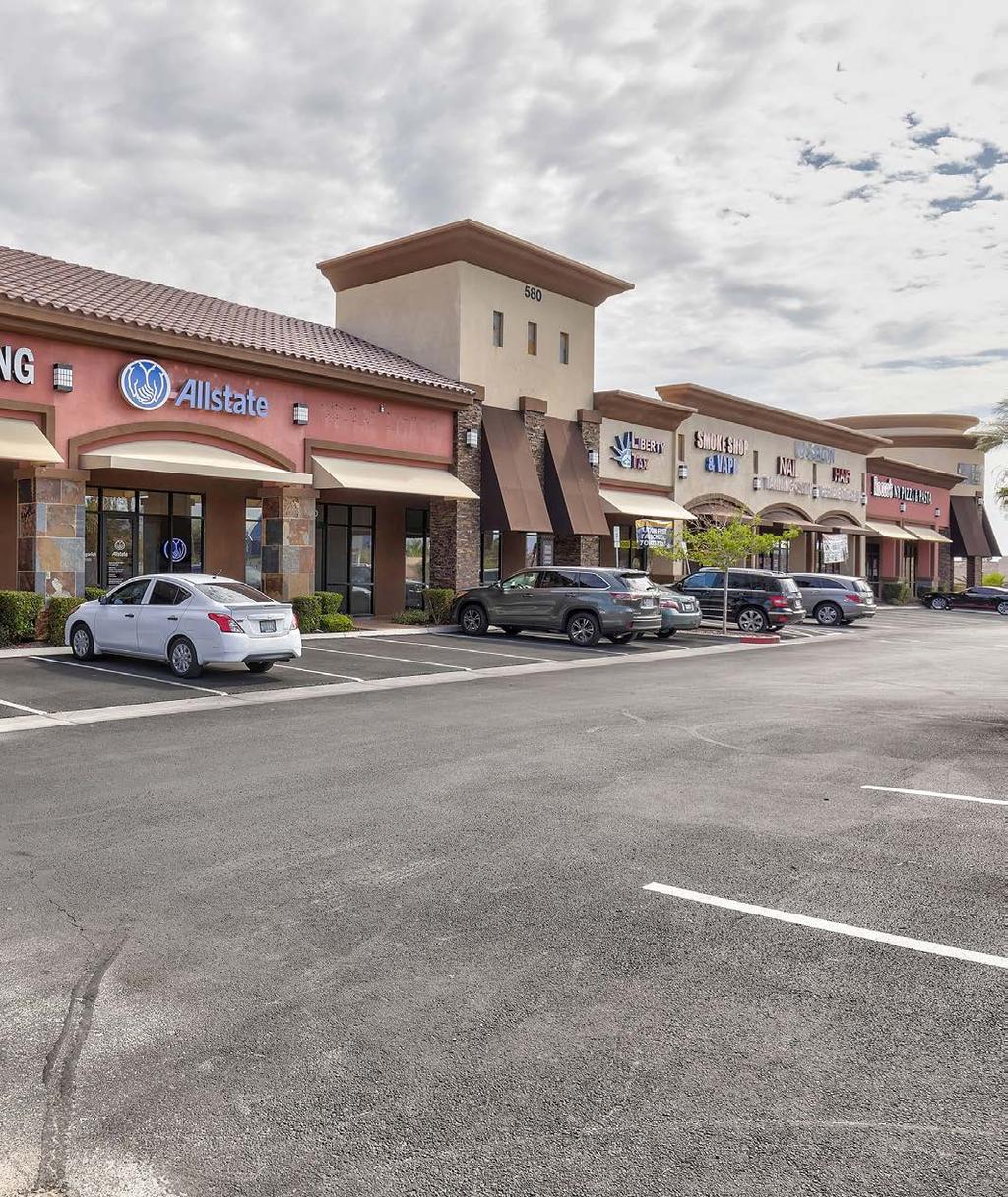 Property Highlights Endcaps available; one with a large patio area Pylon signage available Quick access to the I-15 Freeway, 215 Beltway and Las Vegas Blvd.