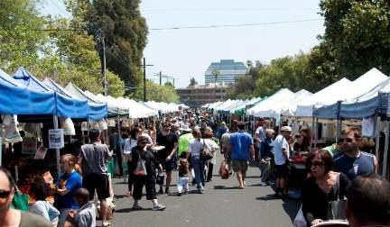 The Brentwood Farmers Market, one of the best in LA, draws people from all over the city.
