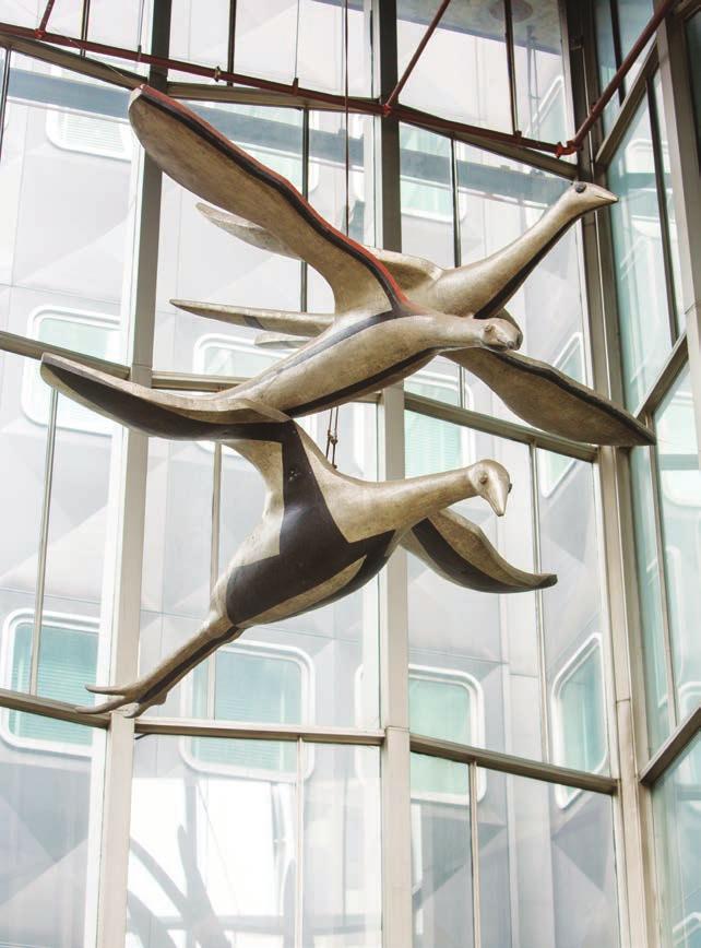 55 THREE BIRDS IN FLIGHT 1953 MARY CALLERY Aluminum 425 Sixth Avenue The artist was commissioned to create this work by the Aluminum Corporation of America (Alcoa), which was once headquartered in