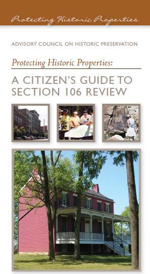 Section 106 National Historic Preservation Act of 1966 Federal Agency must consult with