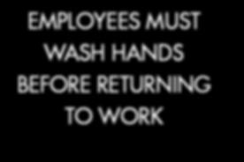 GUEST S ONLY EMPLOYEES MUST WASH HANDS BEFORE RETURNING TO WORK ELEVATOR