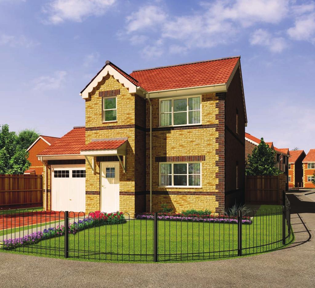 The Durham 3 bedroom, 2 storey detached home Plot 1 The front door opens into a separate vestibule which has a door through into the hall area which gives access to a large kitchen/dining area,