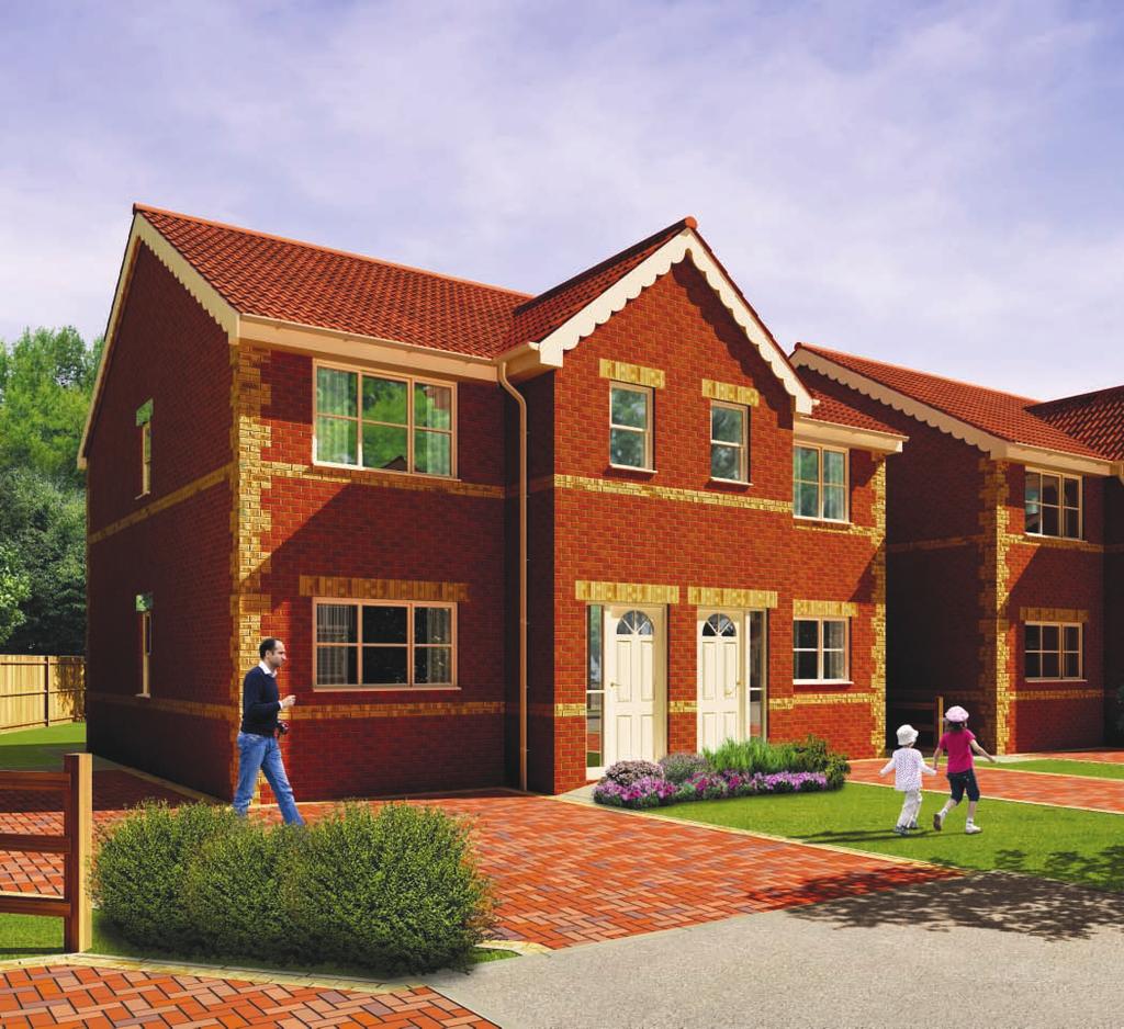 The Wetherby 3 bedroom, 2 storey property Plots 9,10,13,14,15,16 and 23 The front door opens into a separate vestibule which has a door through into the hall area which gives access to a large