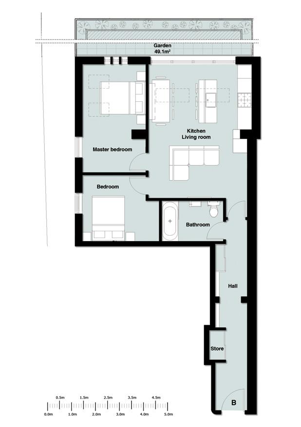 Ground Floor Living & Kitchen Area 4320mm 5650mm Master Bedroom 2650mm 4530mm Storage Space 1.
