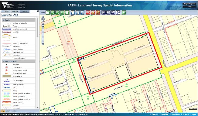 Figure 3 shows a multi storey building in the LASSI (Land and Spatial Survey Information4) application.
