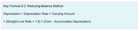 - Because an asset s carrying amount declines as the asset is depreciated, the amount of depreciation expense will differ each period - The amount of depreciation expense will decease each period as