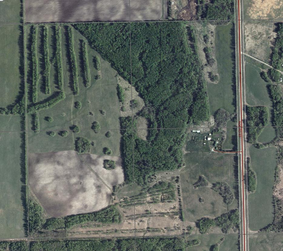 AIR PHOTO - SE 33 HAY HAY HAY HAS BEEN USED AS PASTURE BUT CURRENTLY BE- ING HAYED. CROWN LAND Sale Lot # LEGAL Size (Approx) T1 SE33-55-9-W5 158 acres Taxes (2018) $590.
