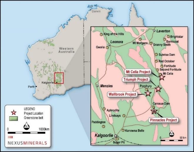 Figure 3: Nexus Project Locations, Eastern Goldfields, Western Australia Wallbrook Gold Project Upcoming Exploration Program Exploration activities to be undertaken over the coming six months will