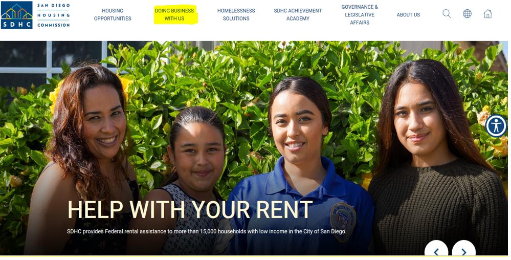 SDHC Landlord Portal Getting Started Visit SDHC s website