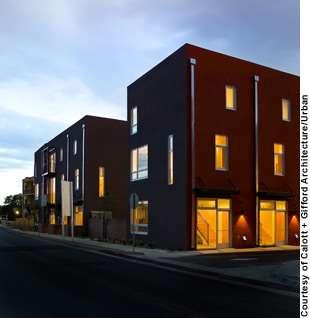 Lofts features 15 two- and three-story townhouses next to a