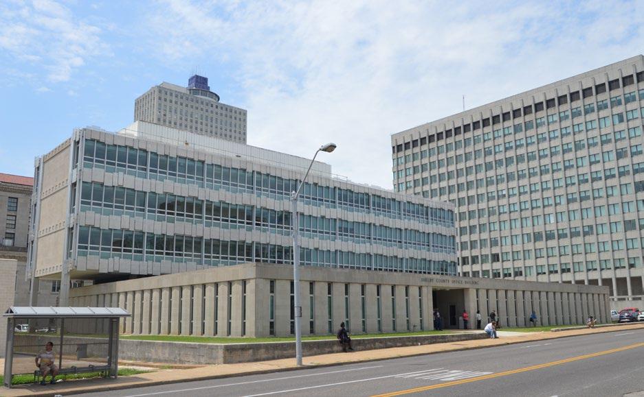 Fig. 10. A.L. Aydellot, view from the northeast, Shelby County Office Building, Memphis, Tennessee, 1959 Supplementary Court (1959) located in downtown Memphis (Johnson, 1990).