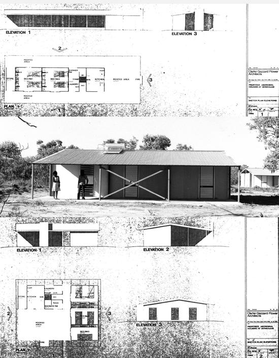 Name Timothy Thema O Rourke Architectural Experiments in Aboriginal Housing in the Early 1970s plans, which garnered praise from Freeman for both climatic and social reasons.