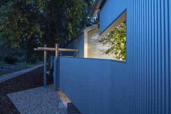 COLORBOND Award for Steel Architecture Roberts Residence Formi Building Creators This project is a delightful encounter of uniform materiality and colour to experience from a public footpath.