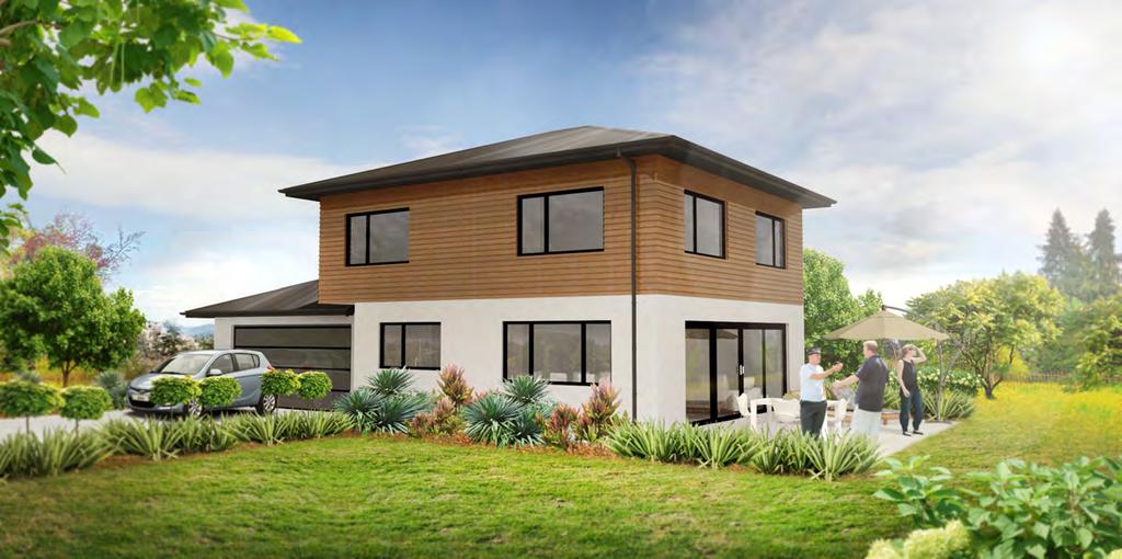 The Orlando, a great New Zealand two story home with large opening living doors gives this home the perfect alfresco living for those nice summer days.