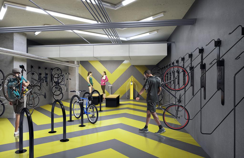 BIKE STORAGE Brand new bike storage facility with lockers, benches