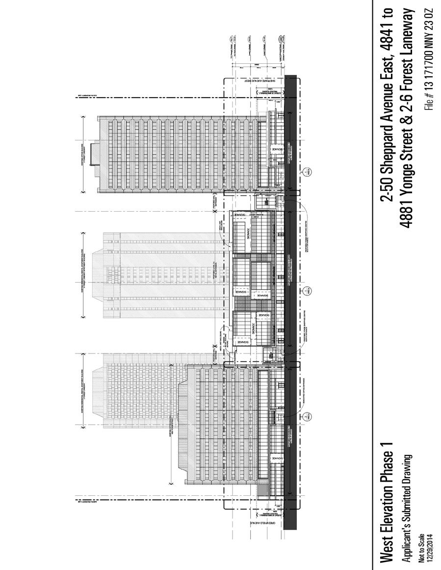 Attachment 2: West Elevation Phase 1 Retail on Yonge Street 4841 to