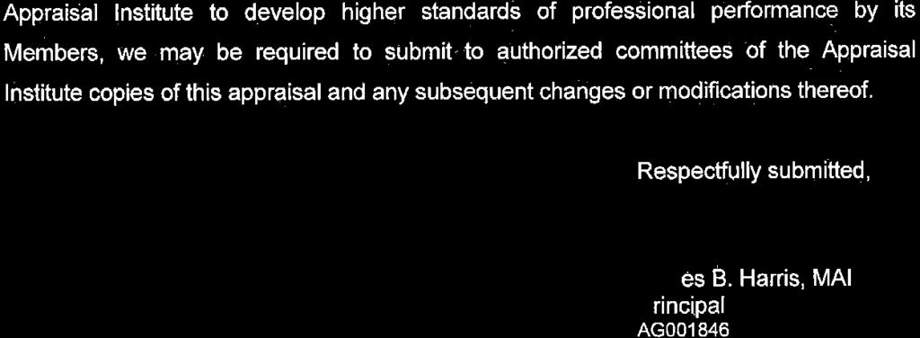 HRA Appraisal Institute to develop higher standards of professional performanc~ by its Members, we -may.