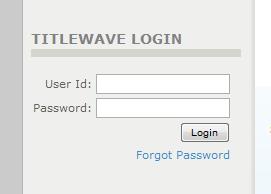Creating a New Order 1. From www.titlewaveres.com enter your user id and password and select log in. 2. The Locate product screen will appear.