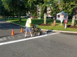 striping after manhole