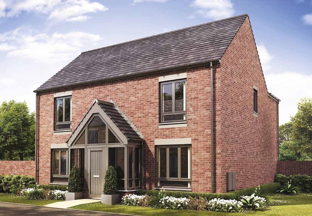 THE HAZELOOD 4 bedroom detached home Images include optional upgrades at additional cost. This image is from an imaginary viewpoint within an open space area.