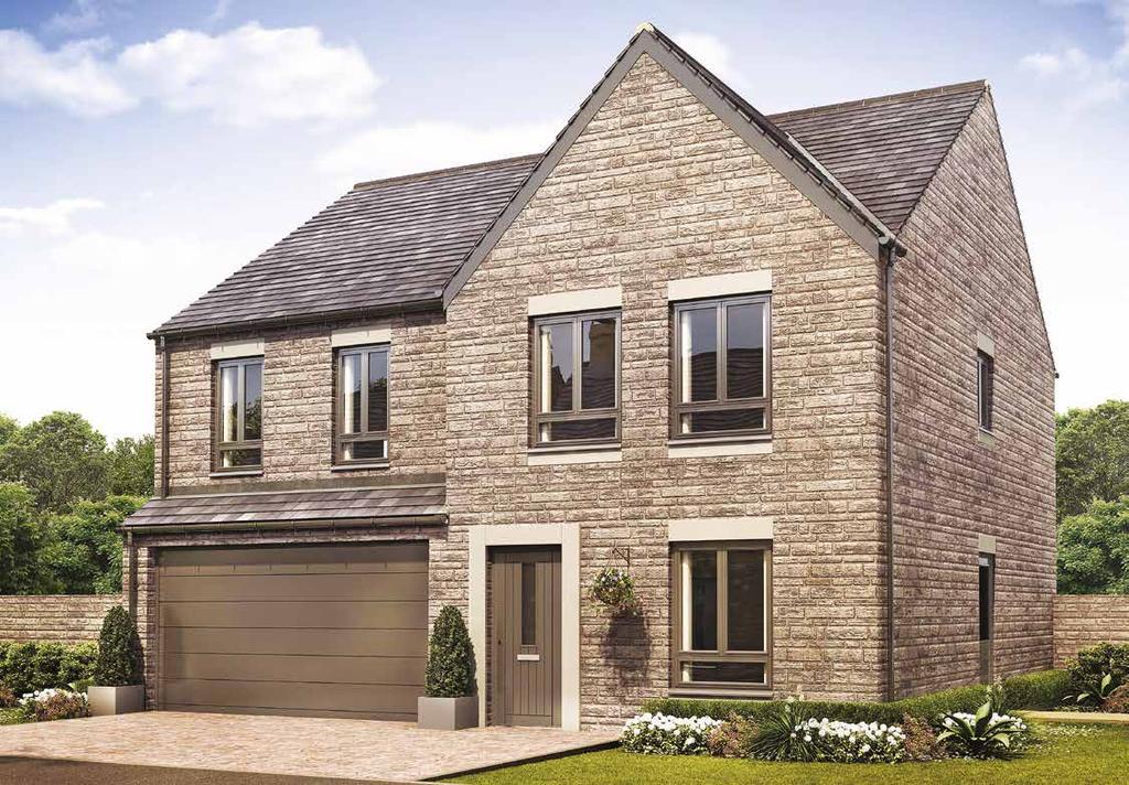 THE LARCHOOD 5 bedroom detached home Images include optional upgrades at additional cost. This image is from an imaginary viewpoint within an open space area.