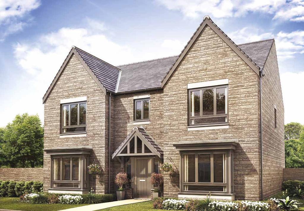 THE CHERRYOOD 5 bedroom detached home Images include optional upgrades at additional cost. This image is from an imaginary viewpoint within an open space area.
