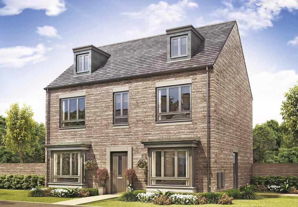 THE SYCAMORE 5 bedroom detached home Images include optional upgrades at additional cost. This image is from an imaginary viewpoint within an open space area.