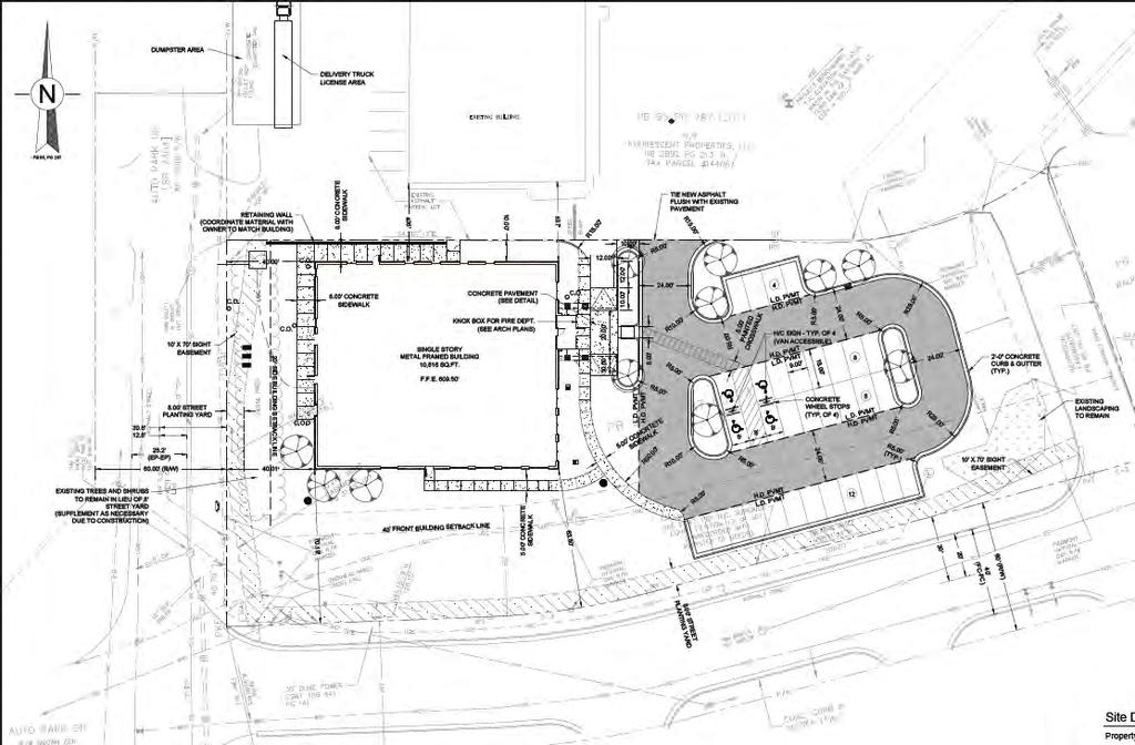 Page 47 of 125 A preliminary site plan, prepared by Triad Design Group, was submitted as part of the application.
