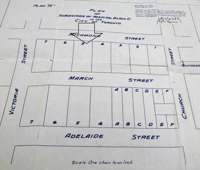 3. Plan 8A, Plans "A" and "B": showing part of the subdivision of Hospital Block C where March Street was
